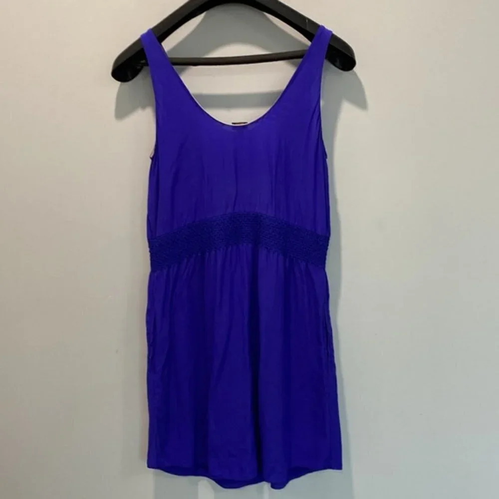 Aritzia Royal Blue Mini Silk Slip Dress - Picture 9 of 13